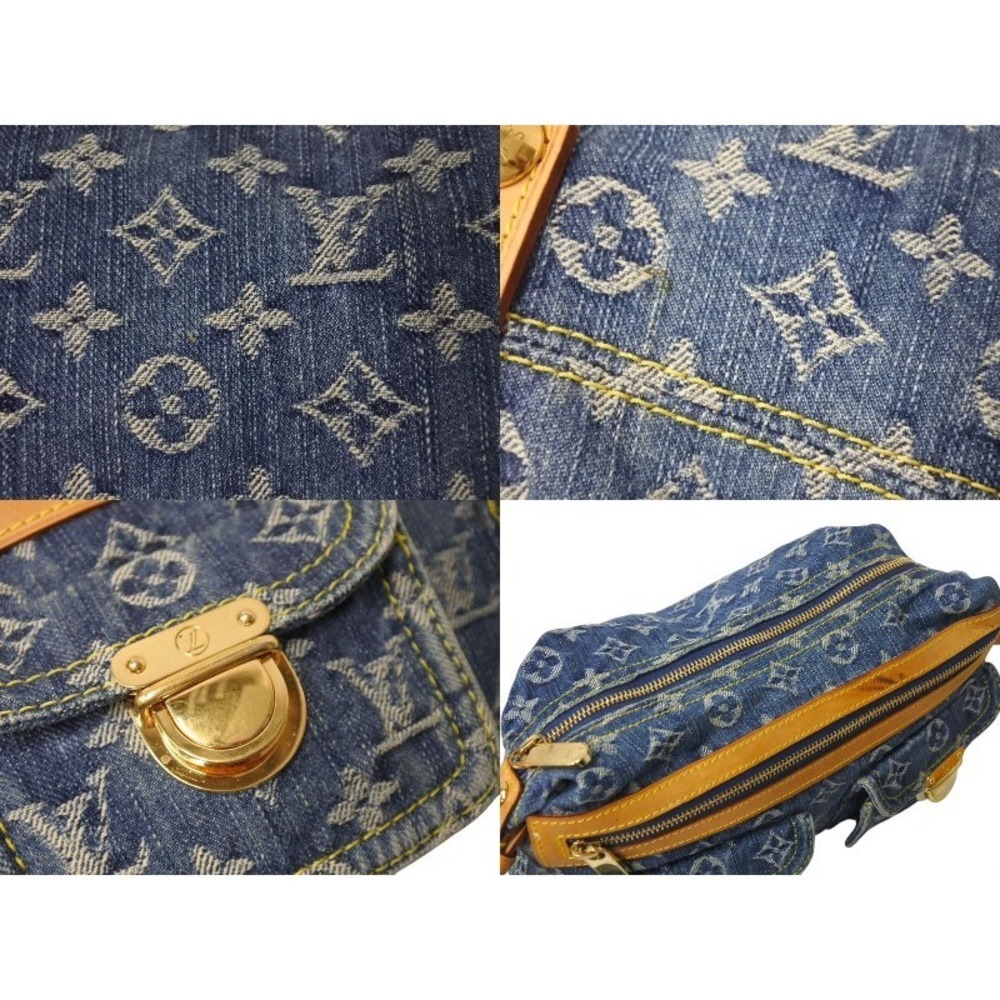 LOUIS VUITTON Baggy Shoulder Bag Monogram Denim Blue - Picture 6 of 9